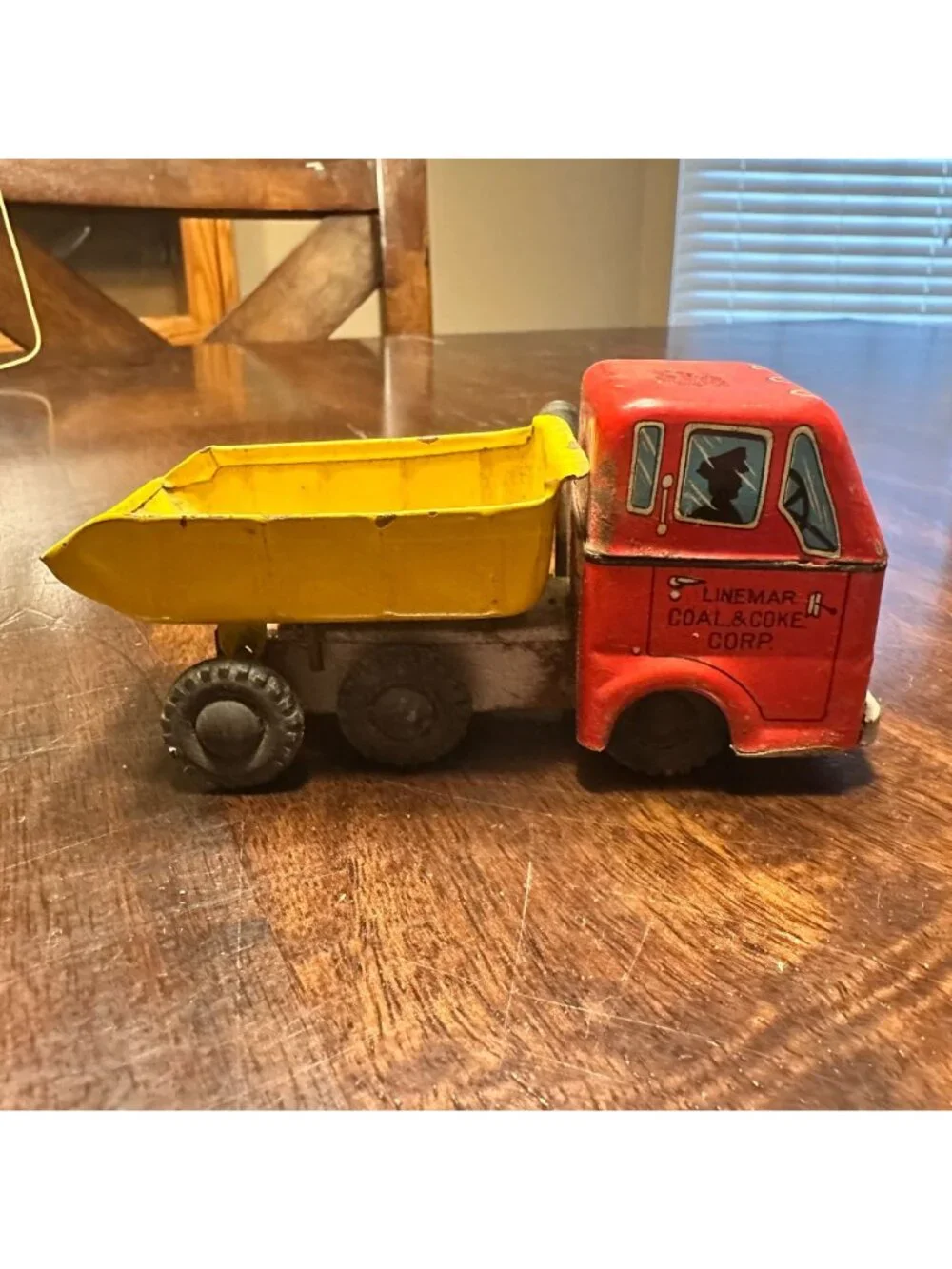 Vintage Tin Metal Dump Truck Linemar Coal & Coke Corp
